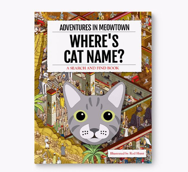 Personalized Where's {dogsName} Book: Adventures In Meowtown